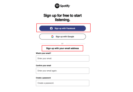 Sign Up For A Free Spotify Account